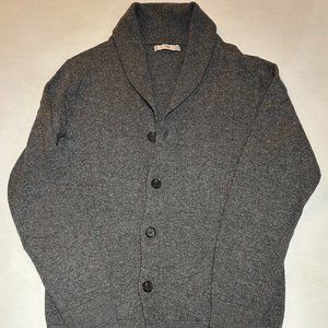 Mango Mens Grey Shawl Sweater Small